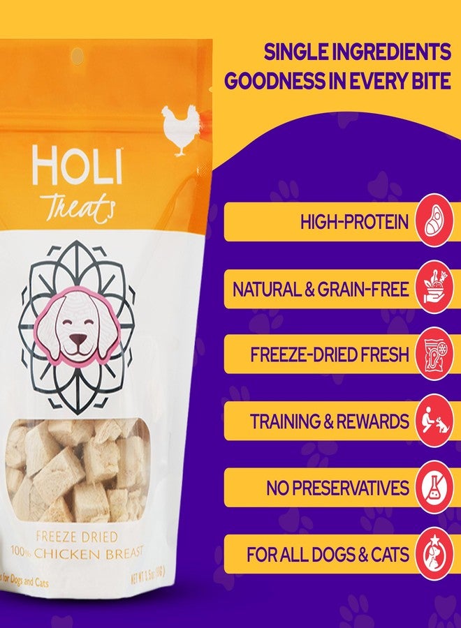 HOLI Freeze Dried Chicken Breast Dog Treats. Single Ingredient Freeze Dried Chicken Treats for Dogs. Healthy All Natural Dog Snack Made from 100% Breast Meat. High Value Training Treat. 7 oz - Image 3